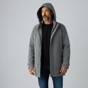 DKNY Men's Gray Reflective Jacket